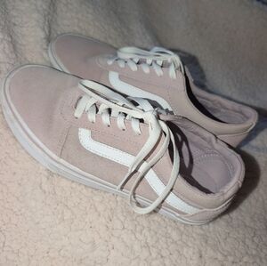Vans Women's Casual Dusty Lavender And White Sneakers